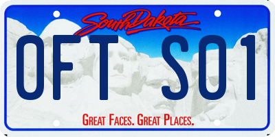 SD license plate 0FTS01