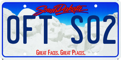SD license plate 0FTS02