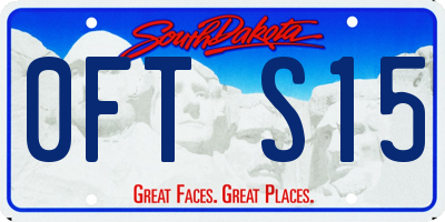 SD license plate 0FTS15