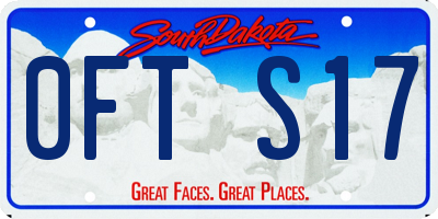 SD license plate 0FTS17