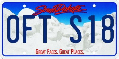 SD license plate 0FTS18
