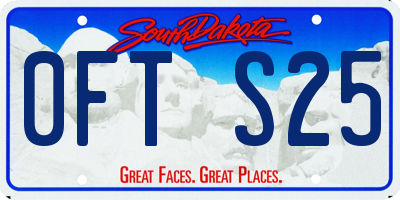 SD license plate 0FTS25