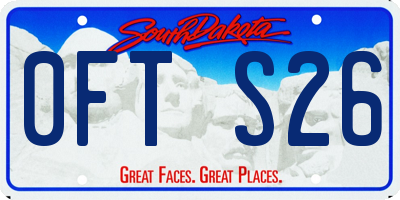 SD license plate 0FTS26