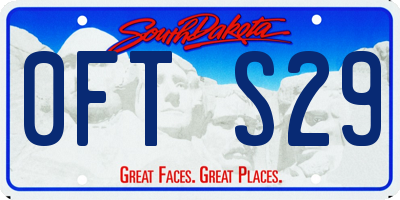 SD license plate 0FTS29