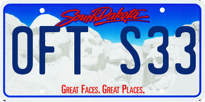 SD license plate 0FTS33