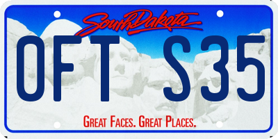 SD license plate 0FTS35