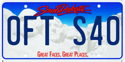 SD license plate 0FTS40
