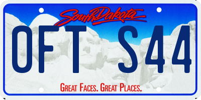 SD license plate 0FTS44