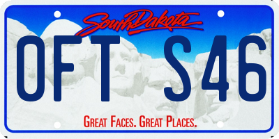 SD license plate 0FTS46