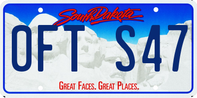SD license plate 0FTS47