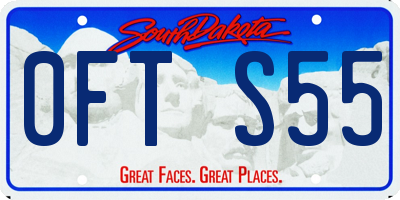 SD license plate 0FTS55