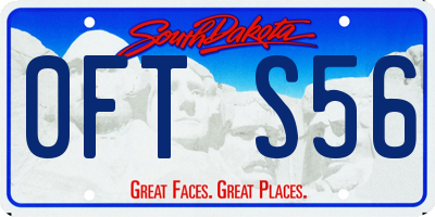 SD license plate 0FTS56