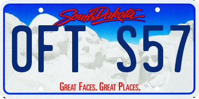 SD license plate 0FTS57