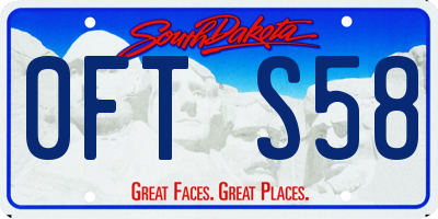 SD license plate 0FTS58