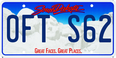 SD license plate 0FTS62