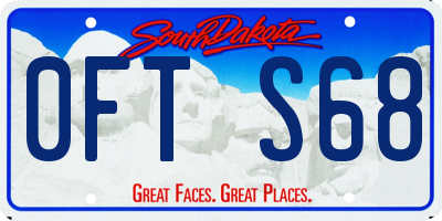SD license plate 0FTS68