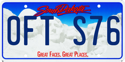 SD license plate 0FTS76