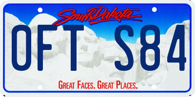 SD license plate 0FTS84