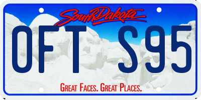SD license plate 0FTS95