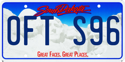 SD license plate 0FTS96