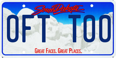 SD license plate 0FTT00
