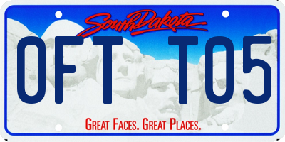 SD license plate 0FTT05