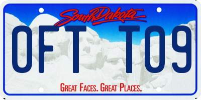 SD license plate 0FTT09