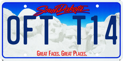 SD license plate 0FTT14