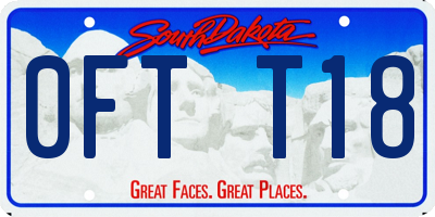 SD license plate 0FTT18