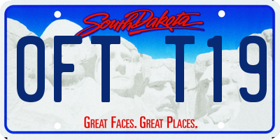 SD license plate 0FTT19