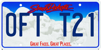 SD license plate 0FTT21