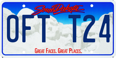 SD license plate 0FTT24