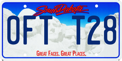 SD license plate 0FTT28