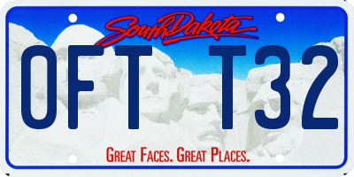 SD license plate 0FTT32