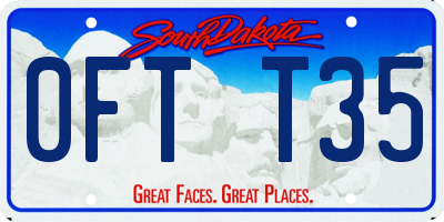 SD license plate 0FTT35