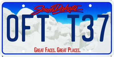 SD license plate 0FTT37