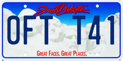SD license plate 0FTT41