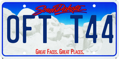 SD license plate 0FTT44