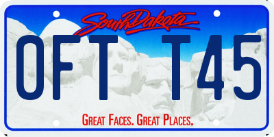 SD license plate 0FTT45