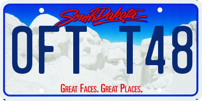 SD license plate 0FTT48