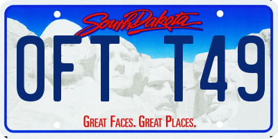 SD license plate 0FTT49