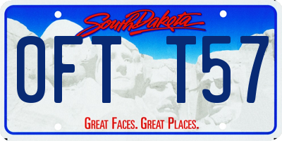 SD license plate 0FTT57