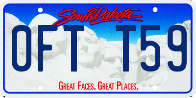SD license plate 0FTT59