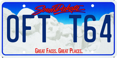 SD license plate 0FTT64