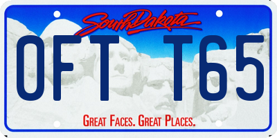 SD license plate 0FTT65