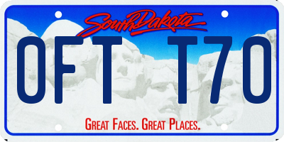 SD license plate 0FTT70