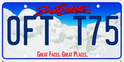 SD license plate 0FTT75
