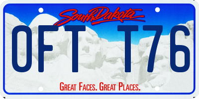 SD license plate 0FTT76