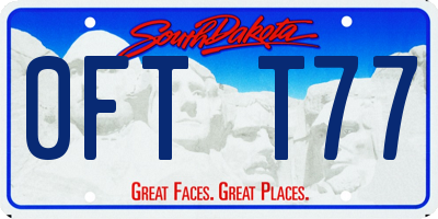 SD license plate 0FTT77