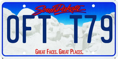 SD license plate 0FTT79